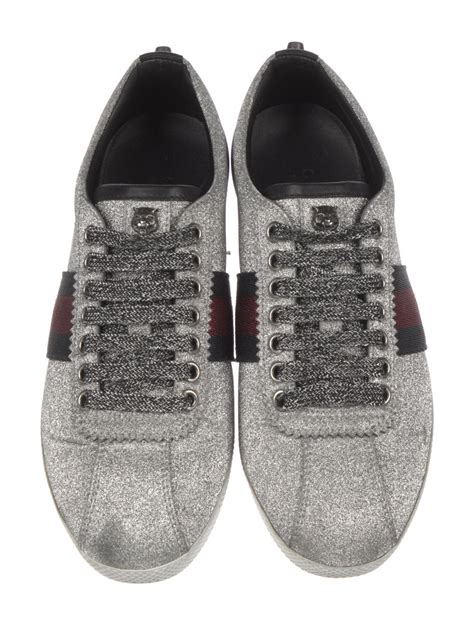 Gucci Sylvie Web Accent Terry Cloth Sneakers 